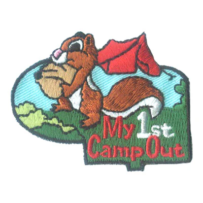 12 Pieces-My 1st Campout Patch-Free shipping