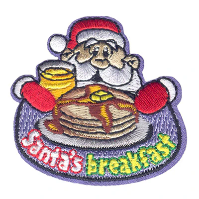 12 Pieces-Santa's Breakfast Patch-Free shipping