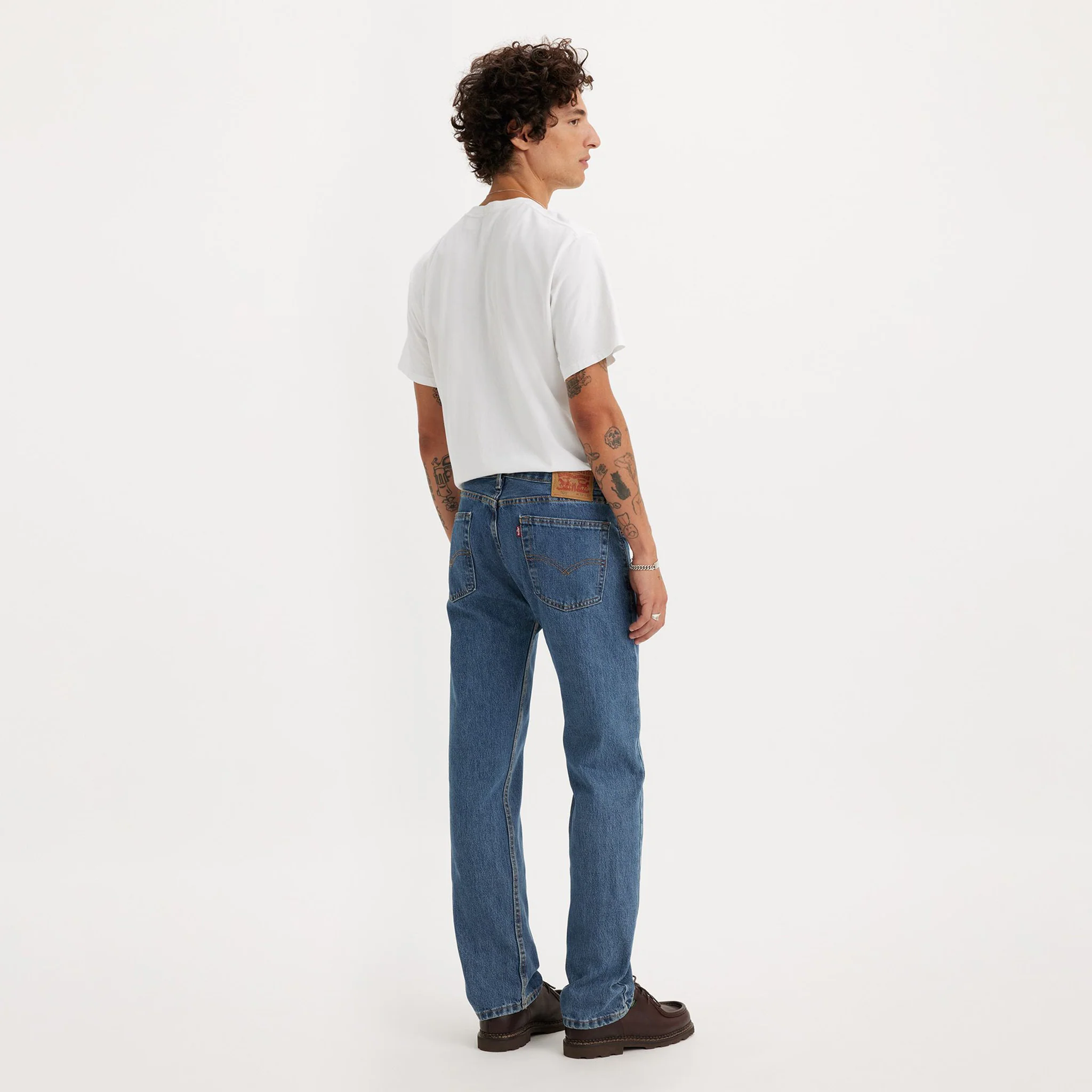 505™ Regular Fit Men's Jeans - Medium Stonewash - 00505-4891 - Image 3