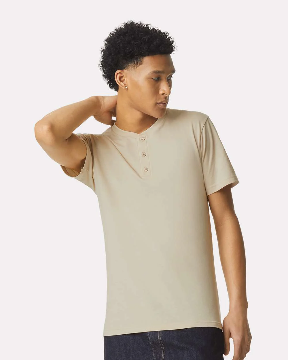 American Apparel CVC Henley Tee - Image 3