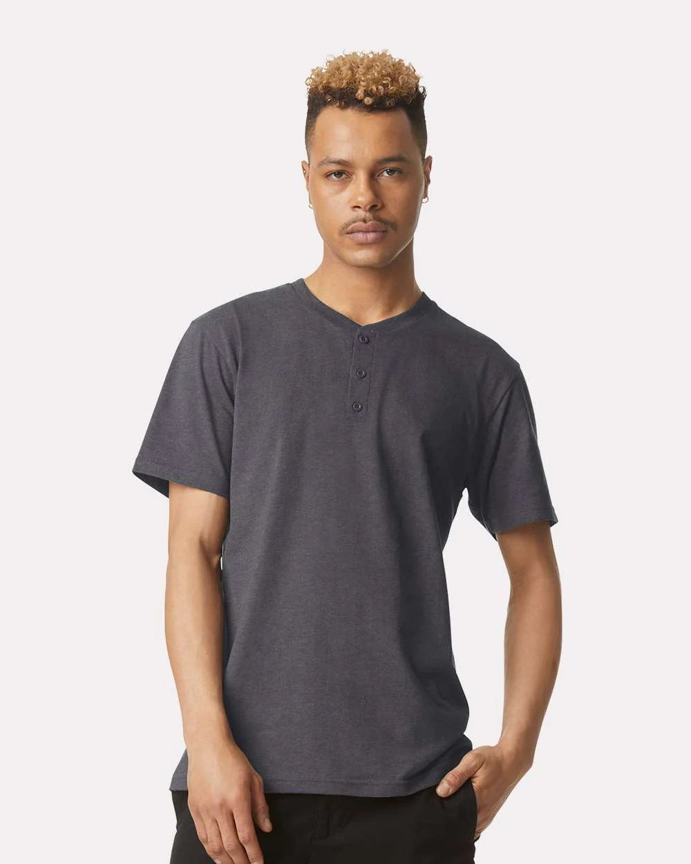 American Apparel CVC Henley Tee - Image 4
