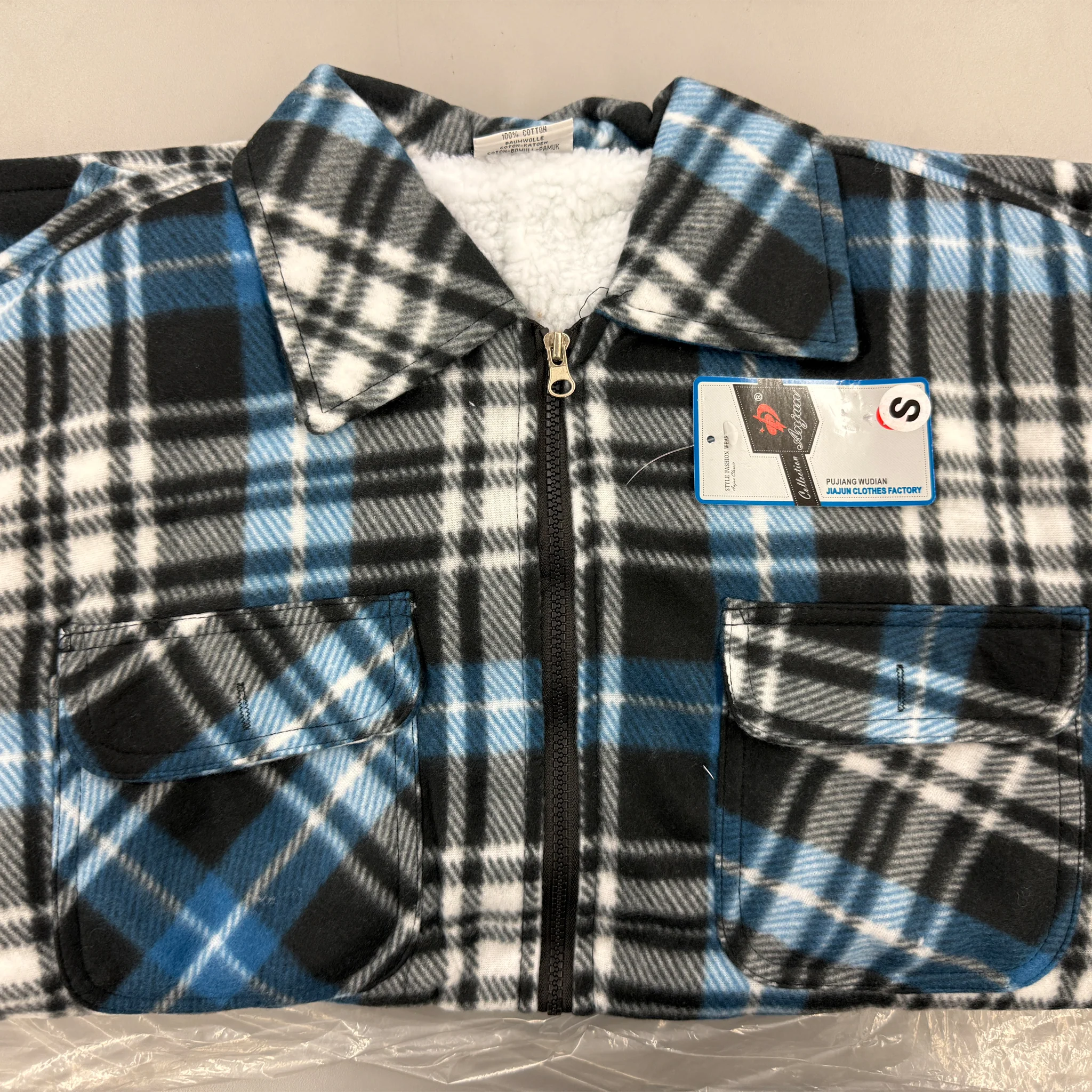 Basics Zip Up Flannel Fleece Jacket, Clearance - Image 3