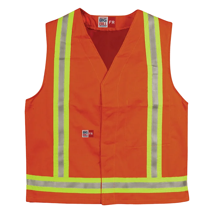 Big Bill High Visibility Unlined Flame Resistant Vest with Reflective Material -A624US9