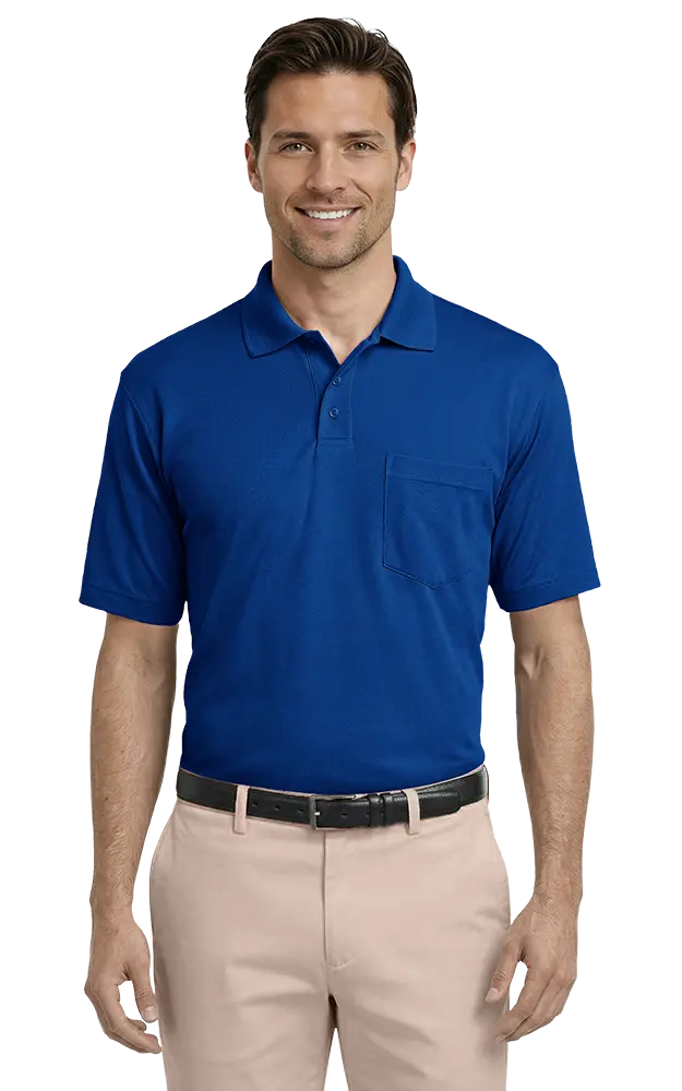 Blue Generation Adult IL-50 Pocketed Polo-BG1052 -Black - Image 5