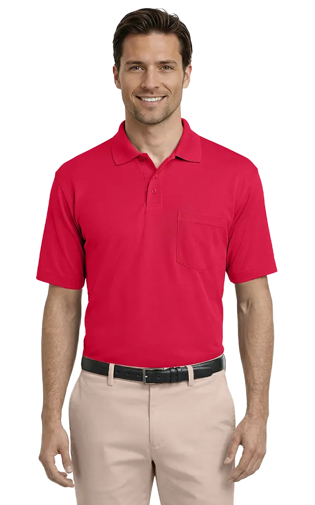Blue Generation Adult IL-50 Pocketed Polo-BG1052 -Black - Image 4