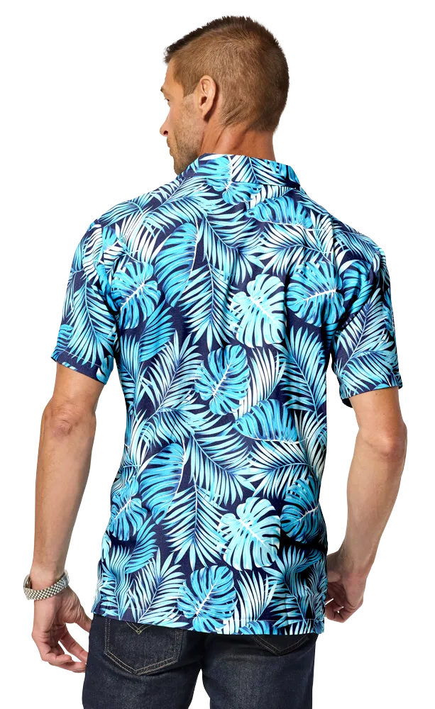 Blue Generation Adult Short-Sleeve Challis Camp Shirt-BG3110 - Image 8