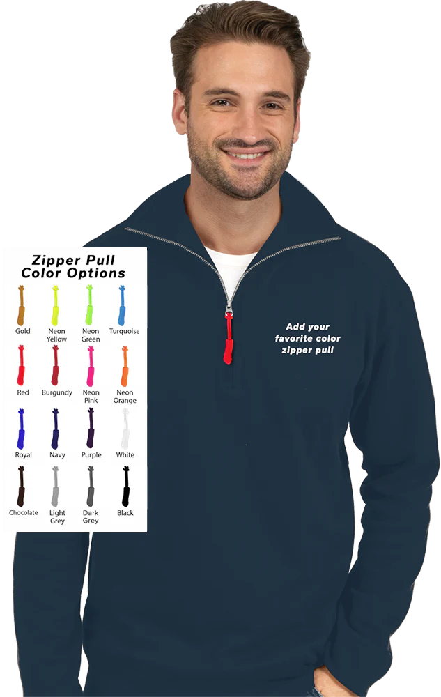 Blue Generation Custom Zipper Pull 1/4 Zip Pullover-BG9305B - Image 3