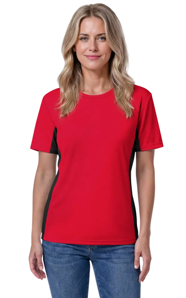 Blue Generation Ladies' Colorblock Tee-BG6304 - Image 4