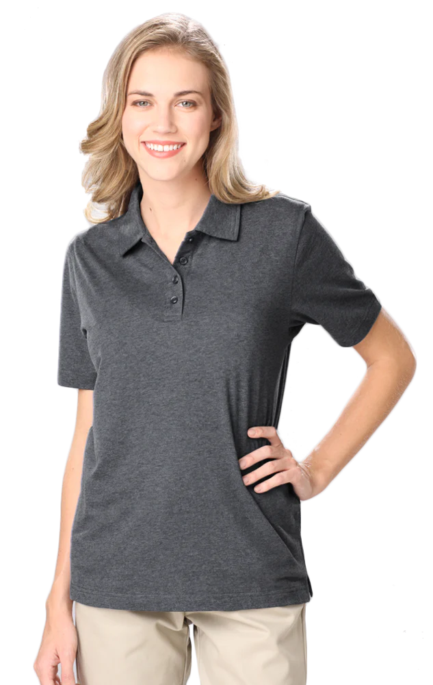 Blue Generation Ladies' Heathered Polo-BG6229 - Image 4