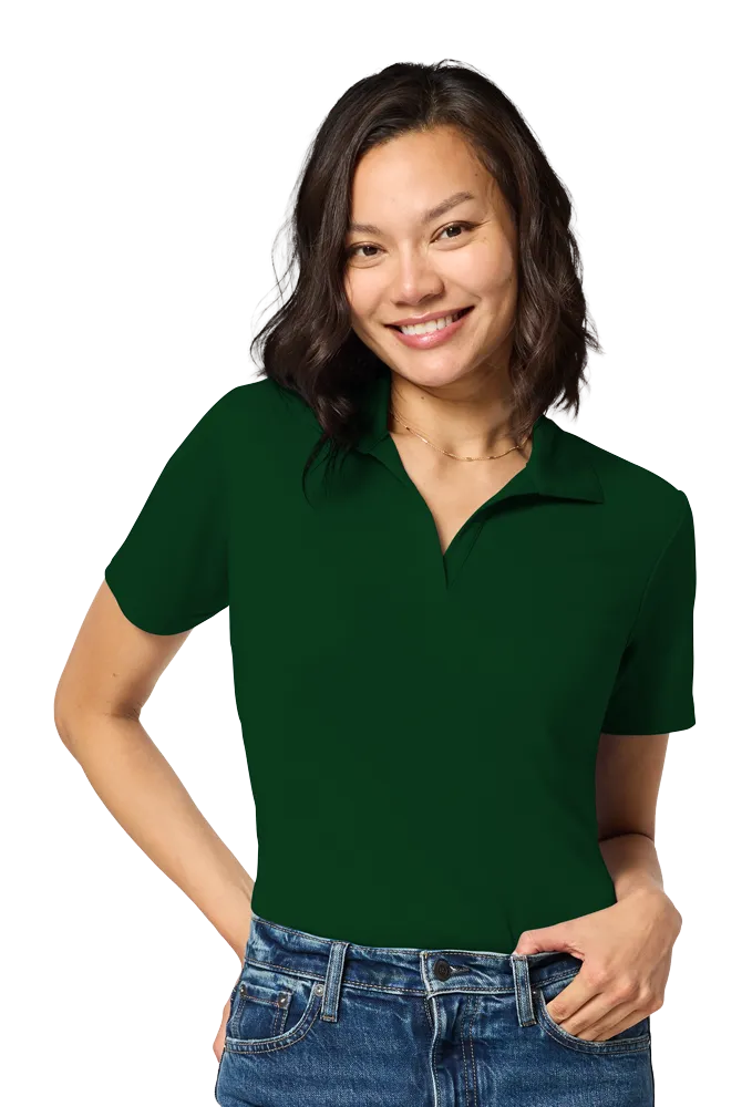 Blue Generation Ladies Titan V-Neck Polo-BG6303 - Image 3