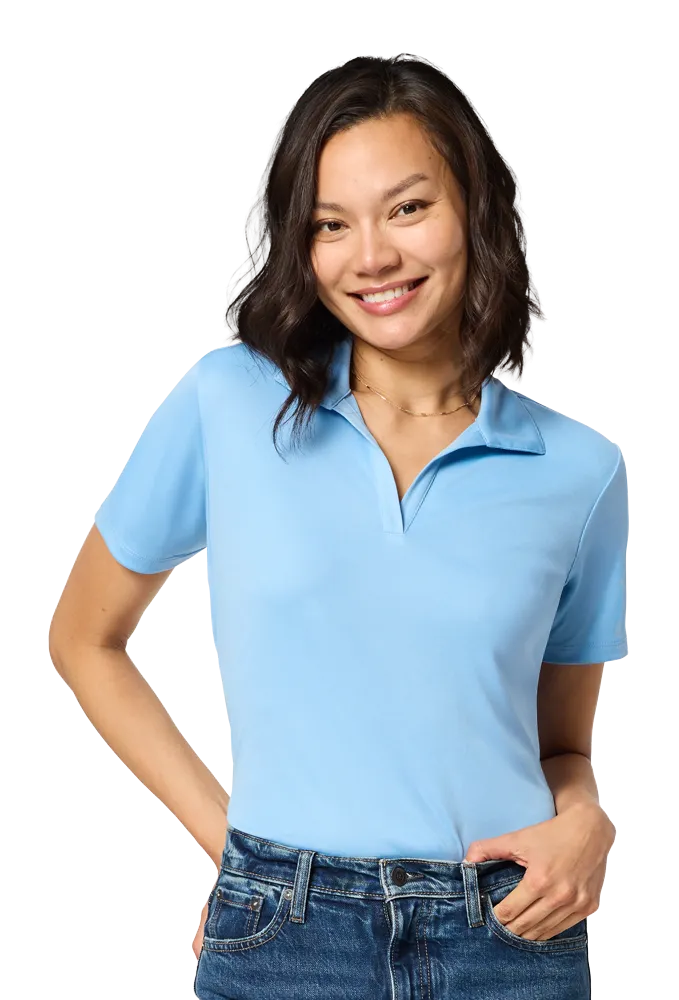 Blue Generation Ladies Titan V-Neck Polo-BG6303 - Image 4