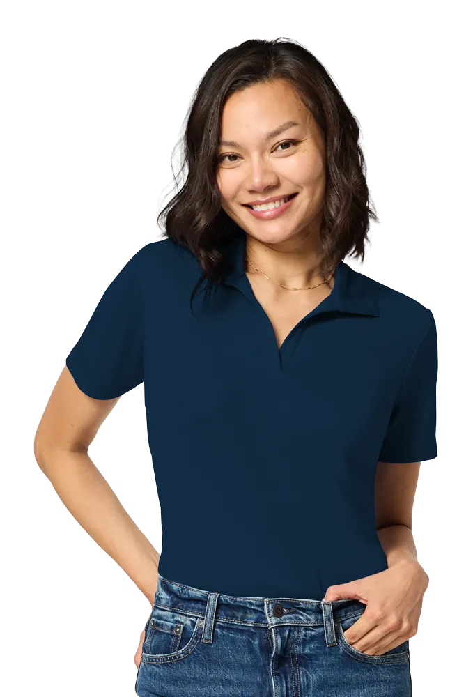 Blue Generation Ladies Titan V-Neck Polo-BG6303 - Image 5