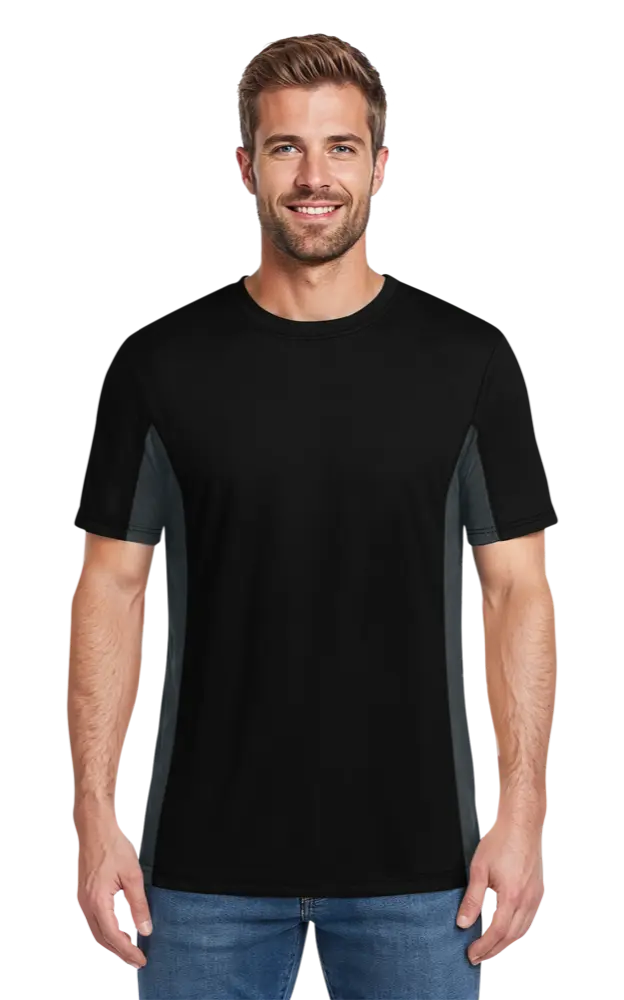 Blue Generation Men's Colorblock Tee-BG7304 - Image 2