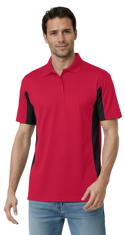 Blue Generation Men's Snag Resist Colorblock Polo-BG7226 - Image 6