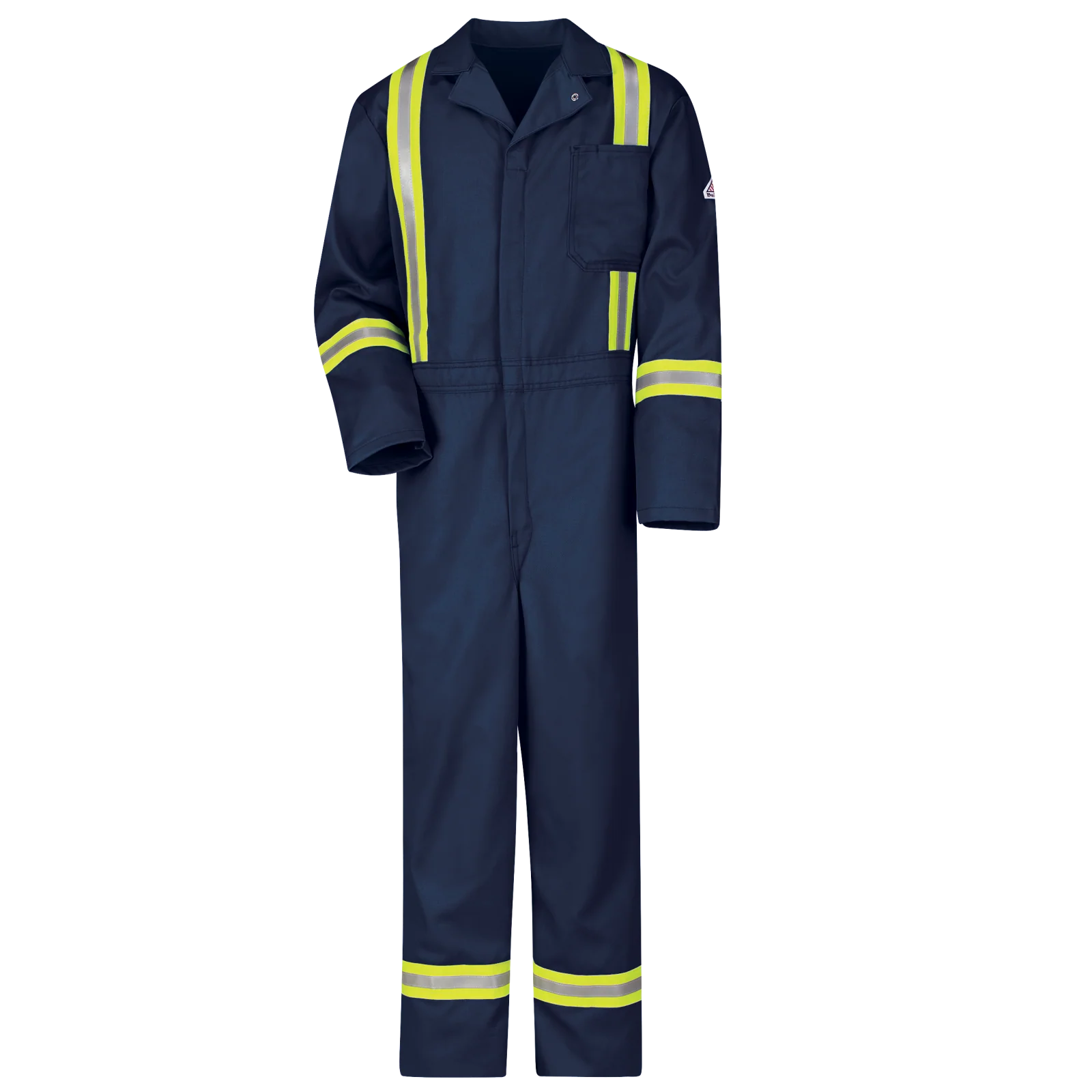 Bulwark® Men's Midweight Excel FR Classic Coverall with Reflective Trim - Navy -CECTNV