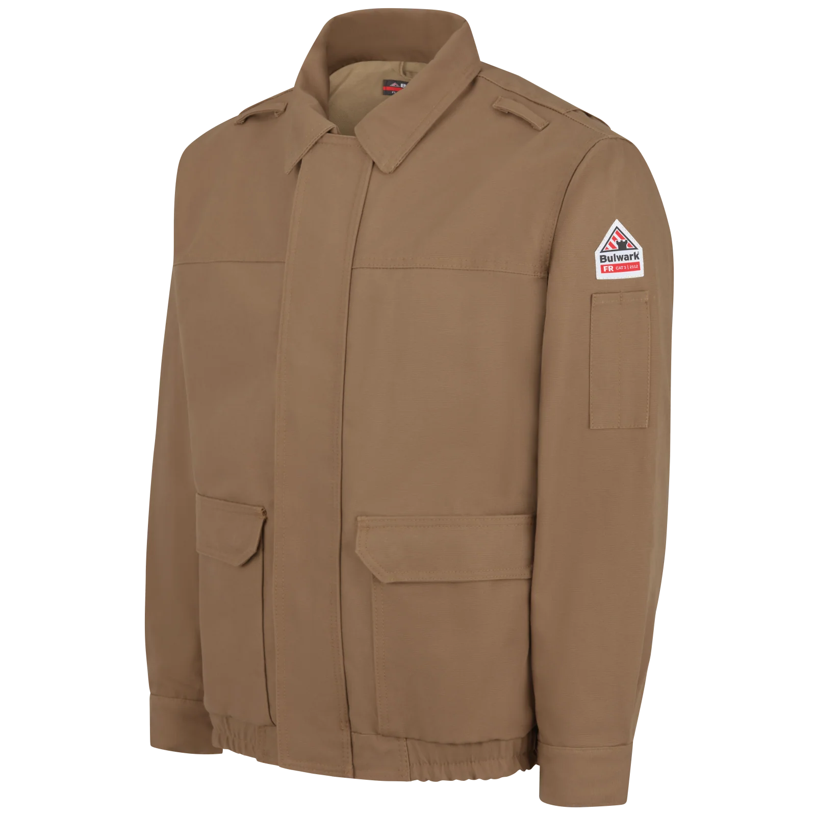 Bulwark®  Men's Brown Duck Lined Bomber Jacket - Brown Duck - JLB6BD - Image 4