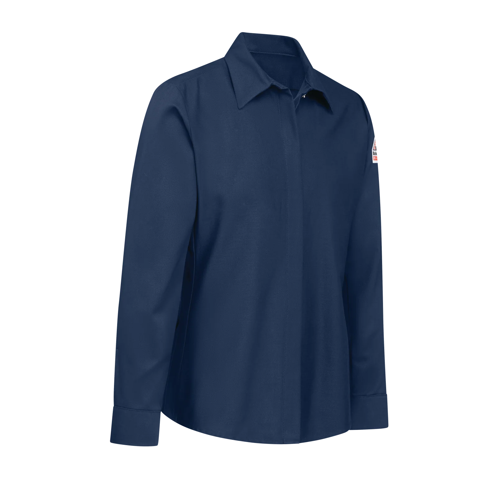 Bulwark® Women's Pocketless Work Shirt  - Navy - SLS3NV - Image 3