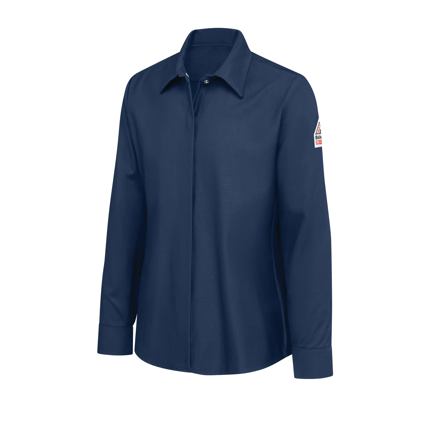 Bulwark® Women's Pocketless Work Shirt  - Navy - SLS3NV - Image 4