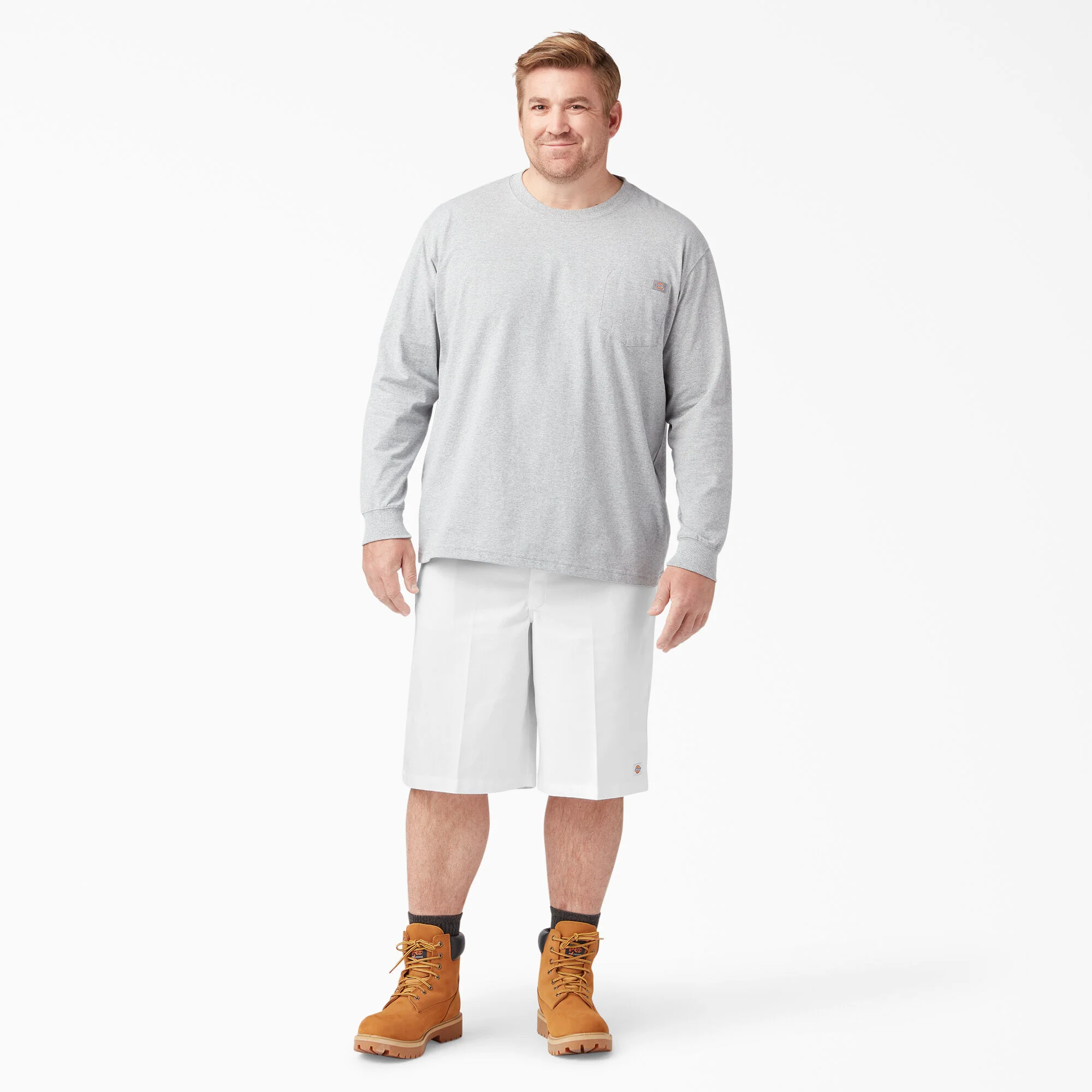 Dickies 13" Loose Fit Flat Front Work Shorts - 42283 - White - Image 9