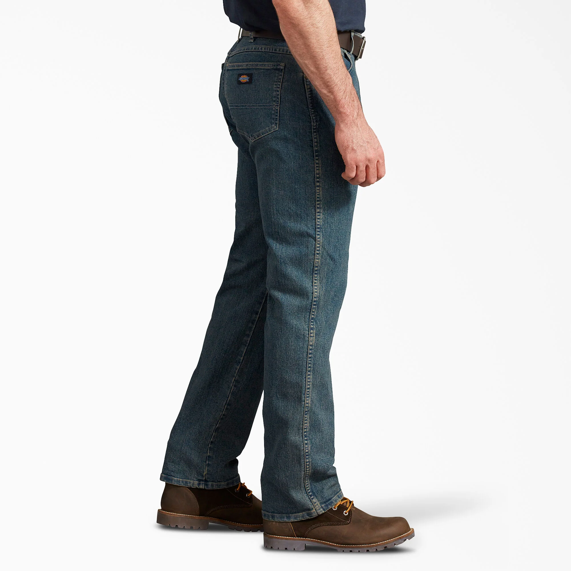 Dickies FLEX Active Waist Regular Fit Jeans - Tinted Heritage Khaki - Image 3