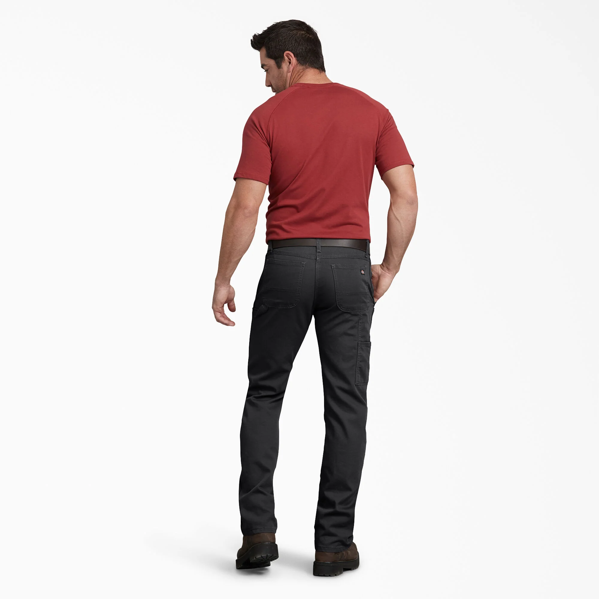 Dickies FLEX Regular Fit Duck Carpenter Pants - Stonewashed Black DP802 - Image 6