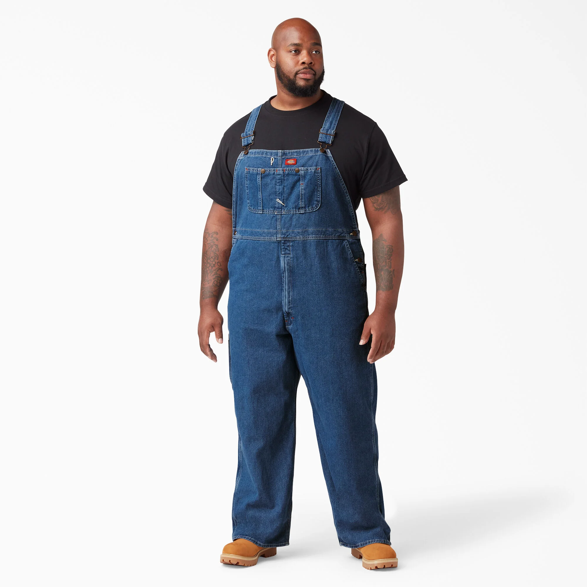 Dickies Stonewashed Indigo Bib Overalls - 8396SNB - Image 5