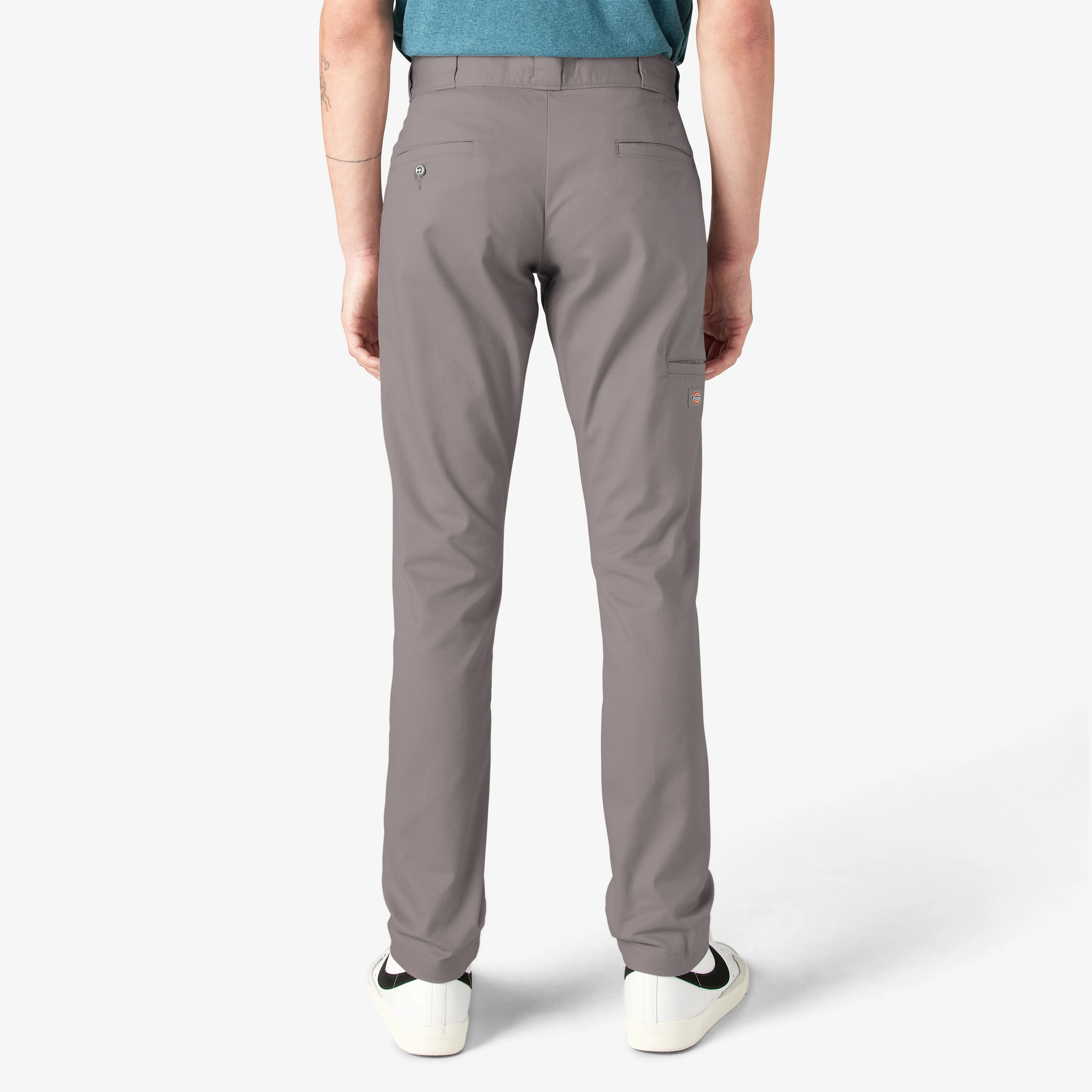 Dickies Skinny Fit Double Knee Work Pants - Silver DWP811 - Image 4