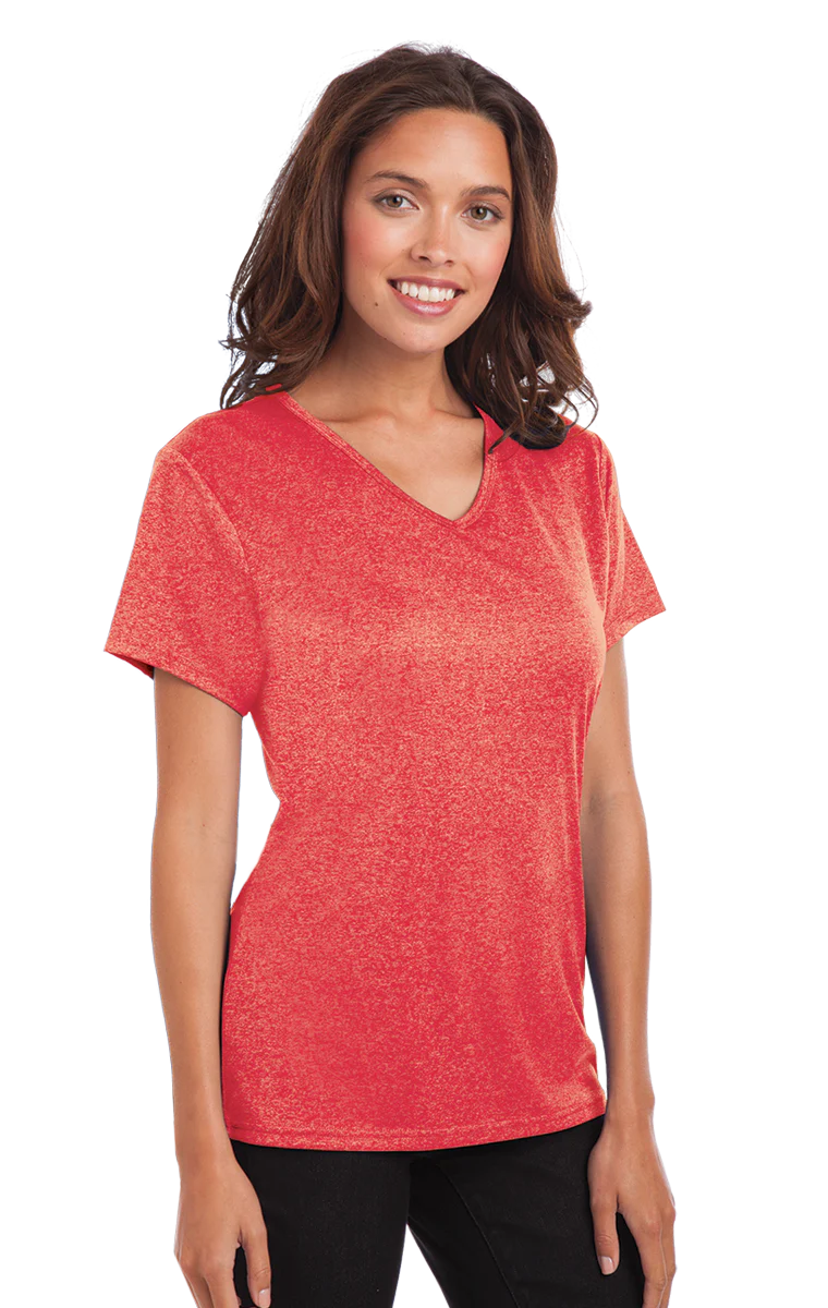 Blue Generation Women Heathered V-Neck Tee - Image 6