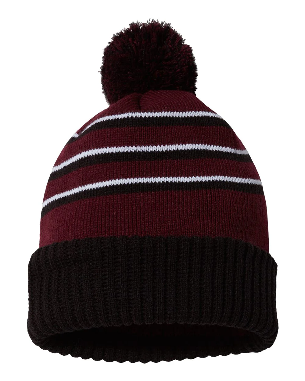 Richardson - Stripe Pom Cuffed Beanie - 134 - Image 14