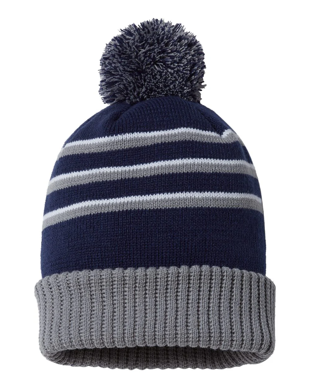 Richardson - Stripe Pom Cuffed Beanie - 134 - Image 18