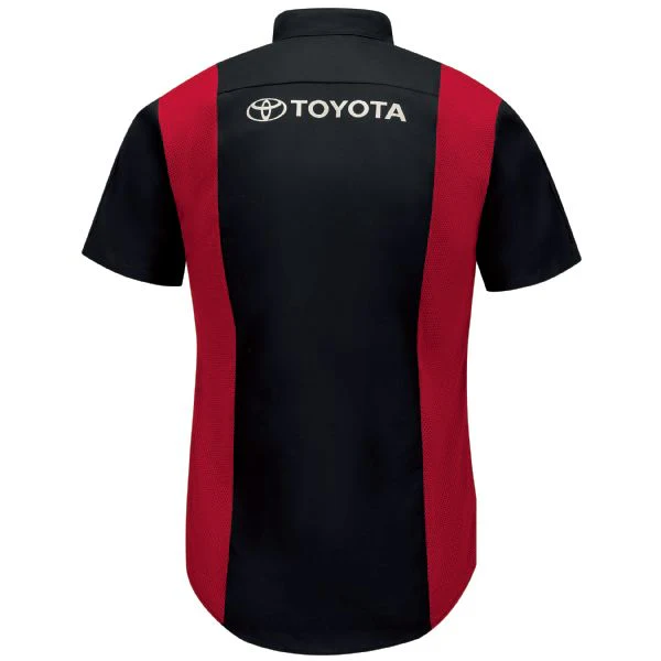 Toyota® Short Sleeve Ripstop Technician Shirt - Black with Red Mesh Accents- SY24TT - Image 3