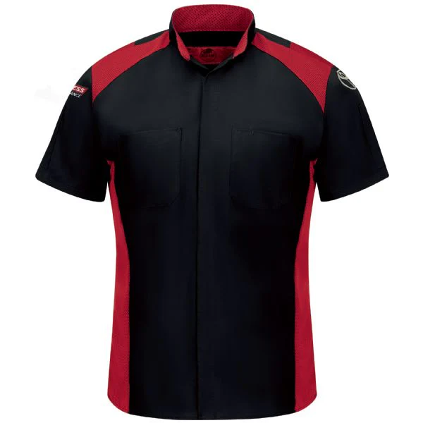 Toyota® Short Sleeve Ripstop Technician Shirt - Black with Red Mesh Accents- SY24TT - Image 4