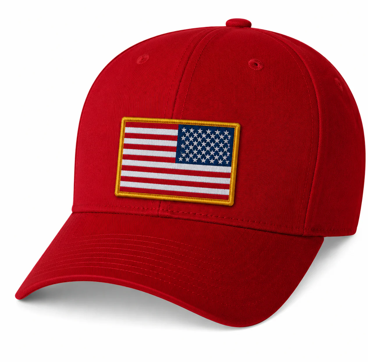 V-Flexfit® Cotton Twill Cap / American Flag Embroidered Patch - Image 11