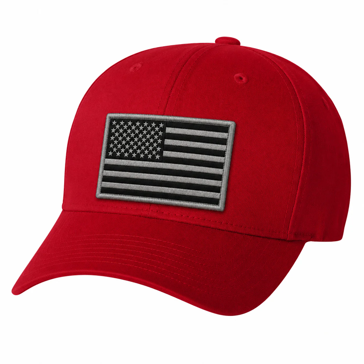 V-Flexfit® Cotton Twill Cap / American Flag Embroidered Patch - Image 12