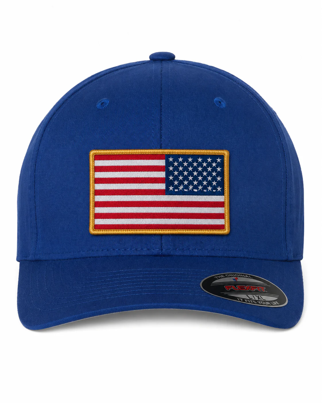 V-Flexfit® Cotton Twill Cap / American Flag Embroidered Patch - Image 13