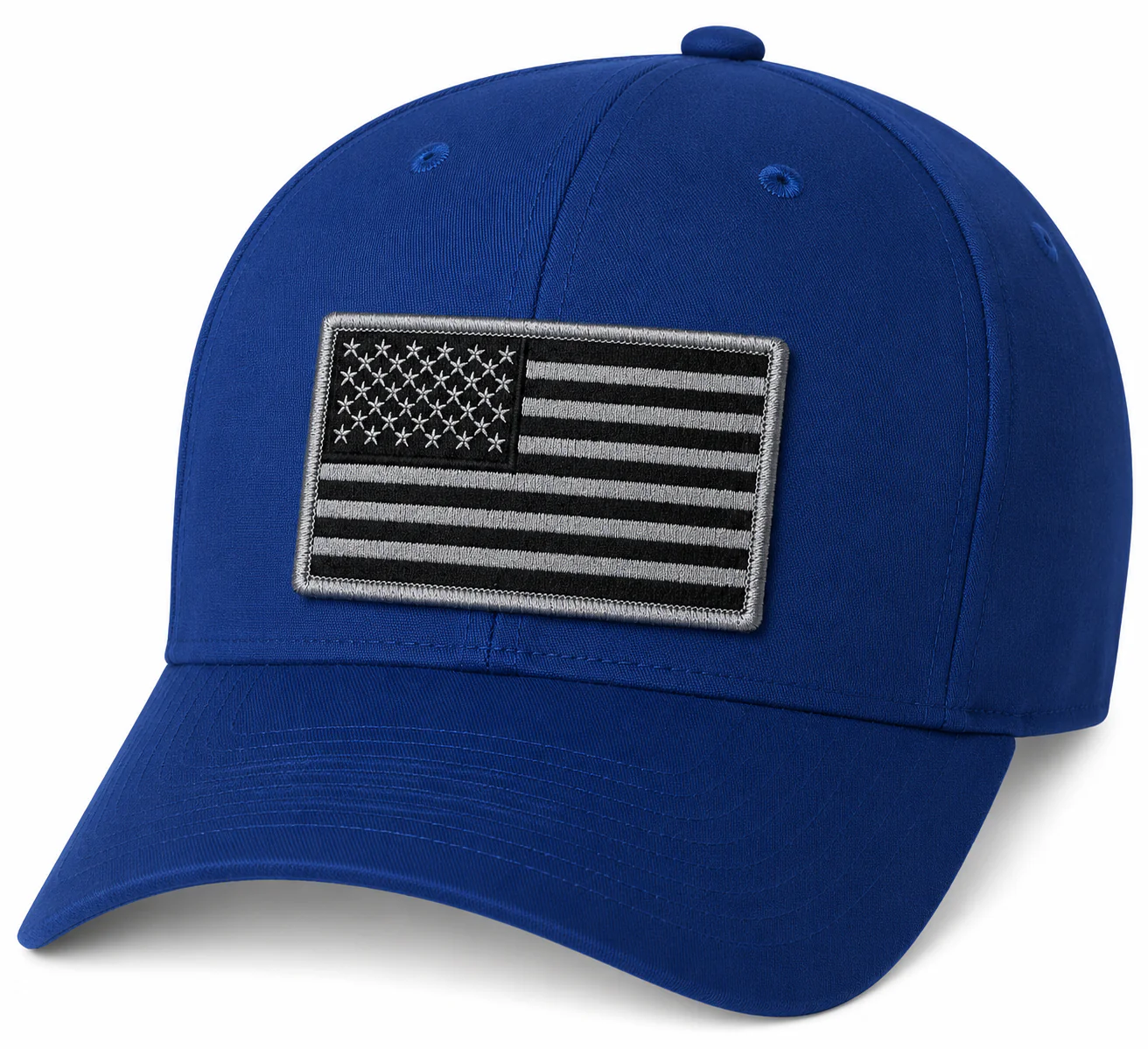 V-Flexfit® Cotton Twill Cap / American Flag Embroidered Patch - Image 14